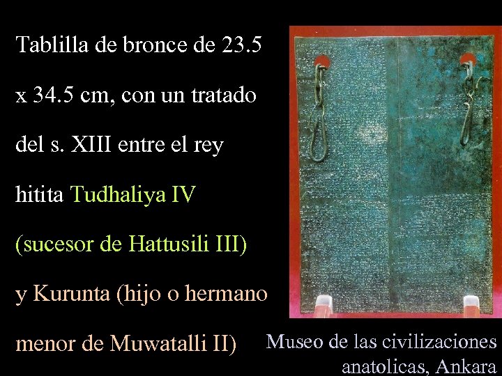 Tablilla de bronce de 23. 5 x 34. 5 cm, con un tratado del