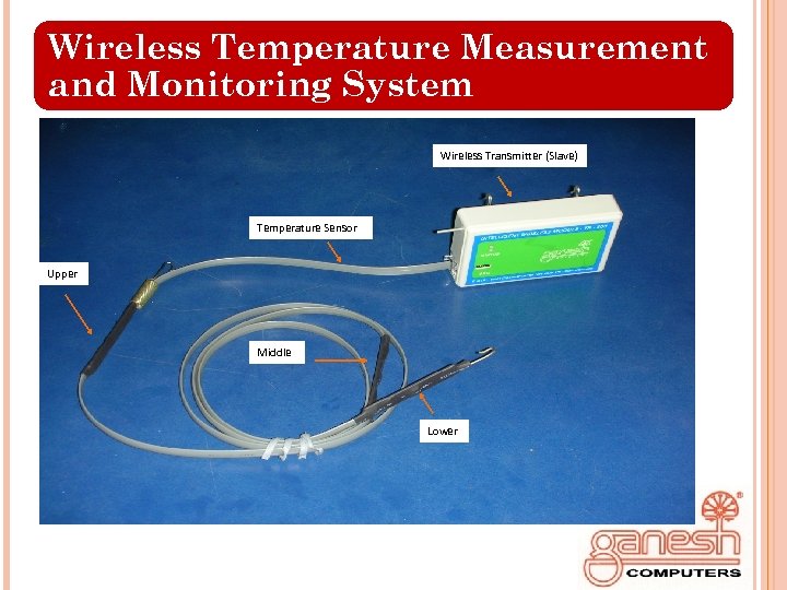 Wireless Temperature Measurement and Monitoring System Wireless Transmitter (Slave) Temperature Sensor Upper Middle Lower