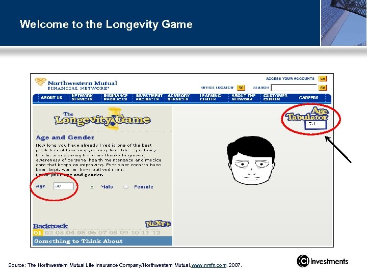 Welcome to the Longevity Game Source: The Northwestern Mutual Life Insurance Company/Northwestern Mutual, www.