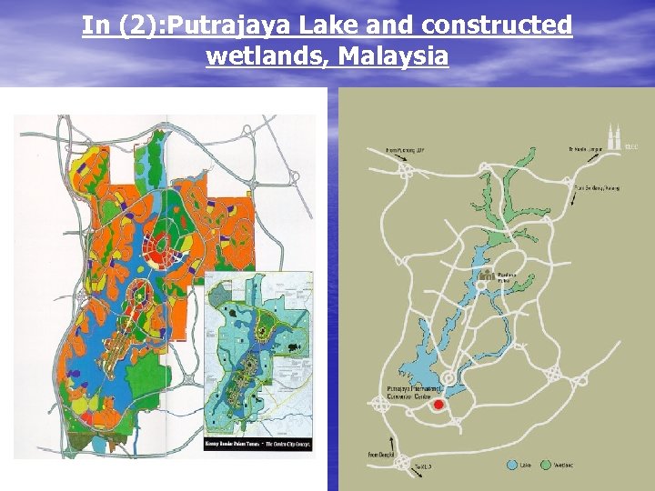 In (2): Putrajaya Lake and constructed wetlands, Malaysia 