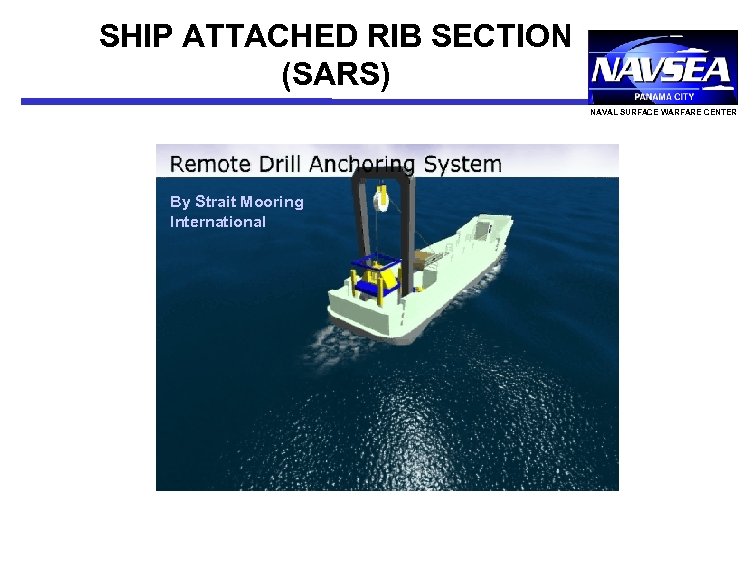 SHIP ATTACHED RIB SECTION (SARS) NAVAL SURFACE WARFARE CENTER By Strait Mooring International 