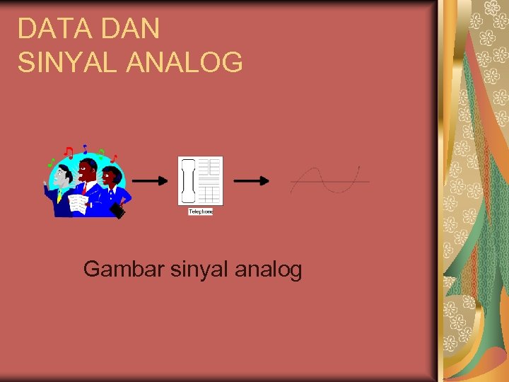 DATA DAN SINYAL ANALOG Gambar sinyal analog 