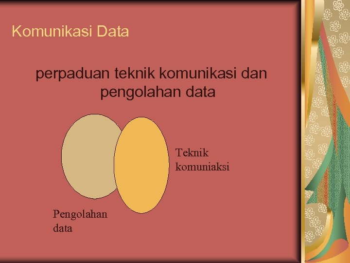 Komunikasi Data perpaduan teknik komunikasi dan pengolahan data Teknik komuniaksi Pengolahan data 