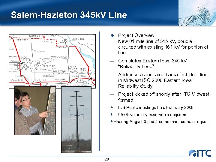 Salem-Hazleton 345 k. V Line u Project Overview — New 81 mile line of