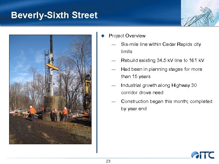 Beverly-Sixth Street u Project Overview — Six-mile line within Cedar Rapids city limits —