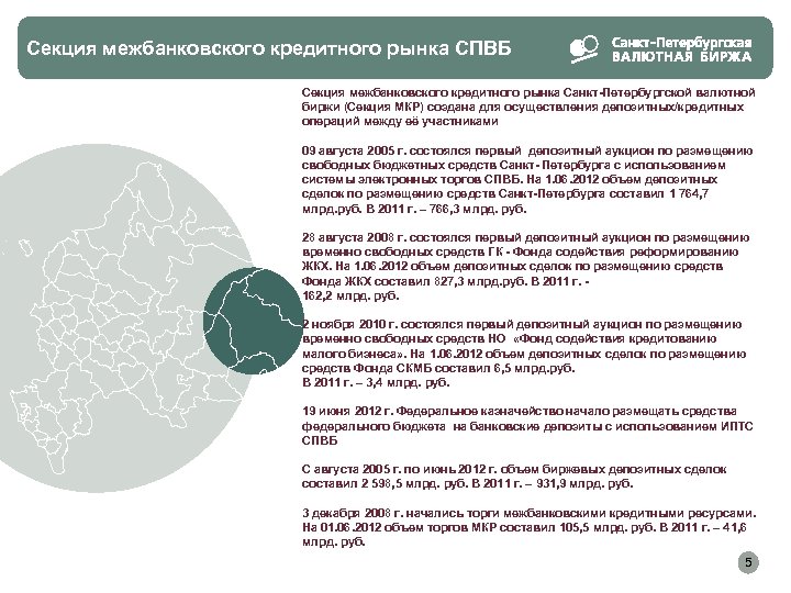 Секция межбанковского кредитного рынка СПВБ Секция межбанковского кредитного рынка Санкт-Петербургской валютной биржи (Секция МКР)