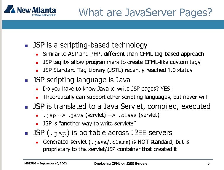 What are Java. Server Pages? n JSP is a scripting-based technology n n JSP