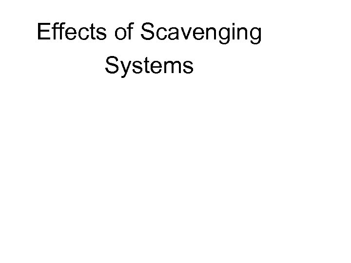 Effects of Scavenging Systems 