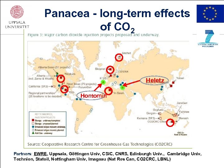 Panacea - long-term effects of CO 2 Heletz Hontomin Partners: EWRE, Uppsala, Göttingen Univ,