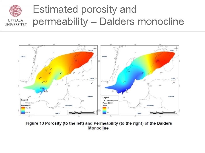 Estimated porosity and permeability – Dalders monocline 