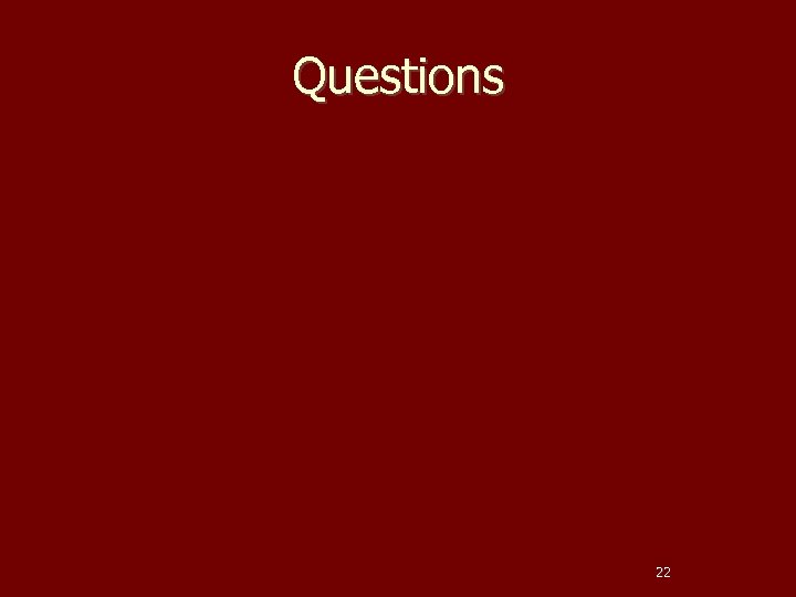 Questions 22 