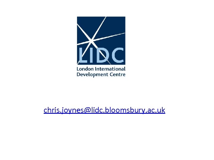 chris. joynes@lidc. bloomsbury. ac. uk 