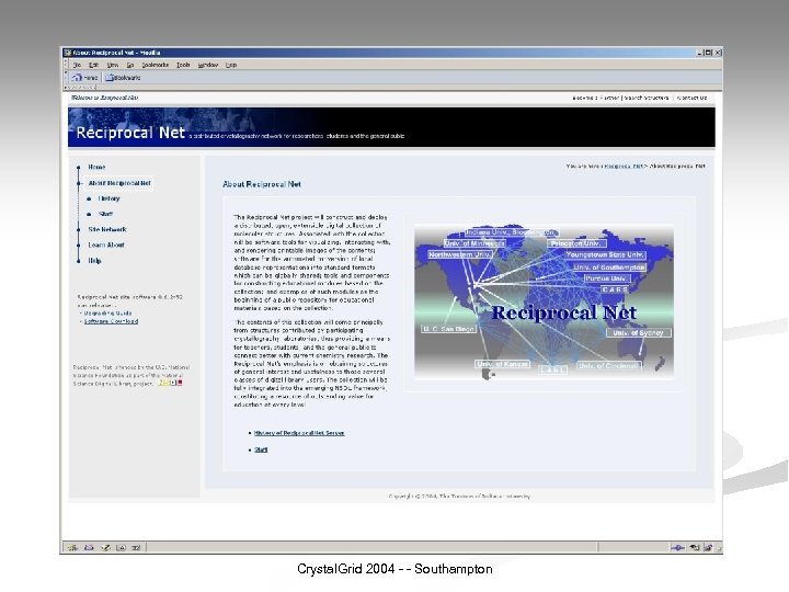 Crystal. Grid 2004 - - Southampton 