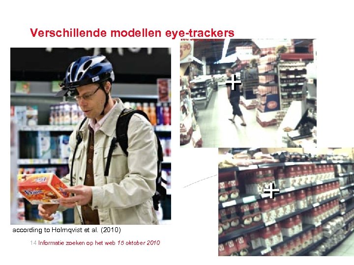 Verschillende modellen eye-trackers according to Holmqvist et al. (2010) 14 Informatie zoeken op het