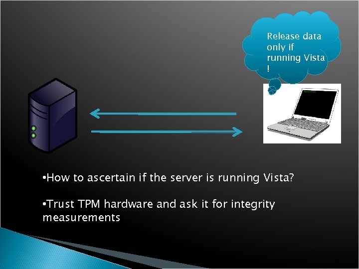 Release data only if running Vista ! • How to ascertain if the server