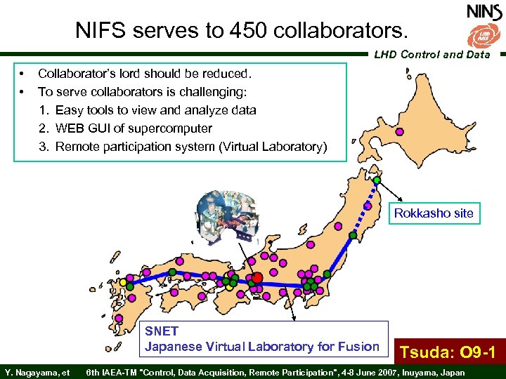 NIFS serves to 450 collaborators. LHD Control and Data • • Collaborator’s lord should