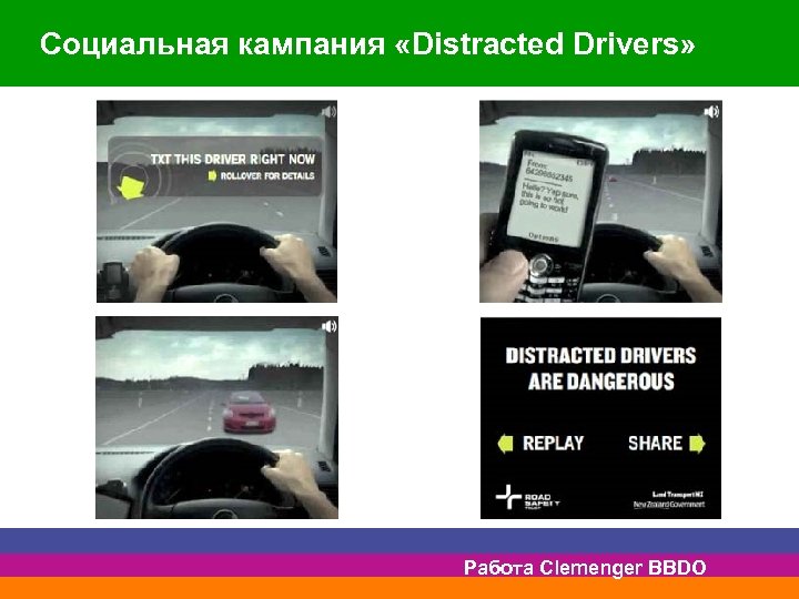 Социальная кампания «Distracted Drivers» Работа Clemenger BBDO 