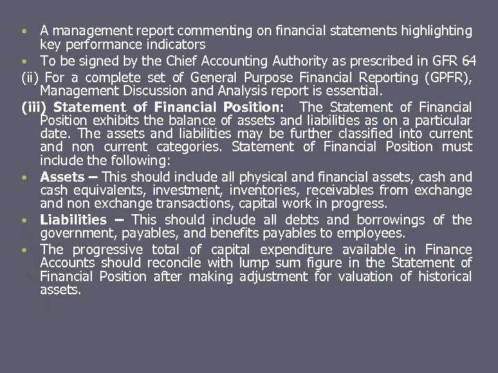 A management report commenting on financial statements highlighting key performance indicators • To be