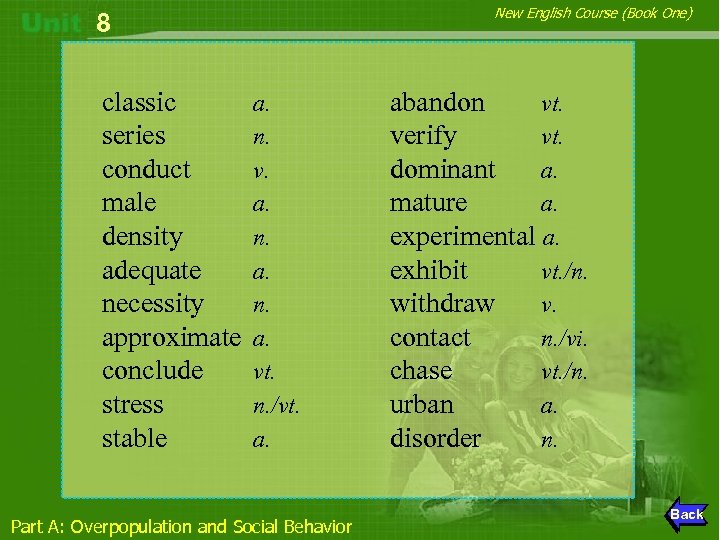 New English Course (Book One) 8 classic series conduct male density adequate necessity approximate