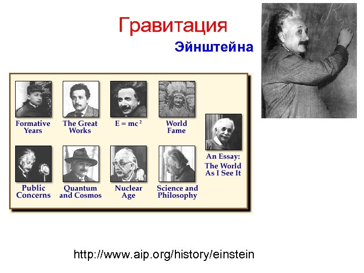 Гравитация Эйнштейна http: //www. aip. org/history/einstein 
