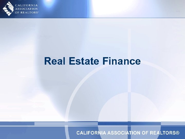 Real Estate Finance 