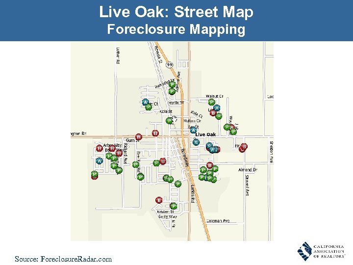 Live Oak: Street Map Foreclosure Mapping Source: Foreclosure. Radar. com 