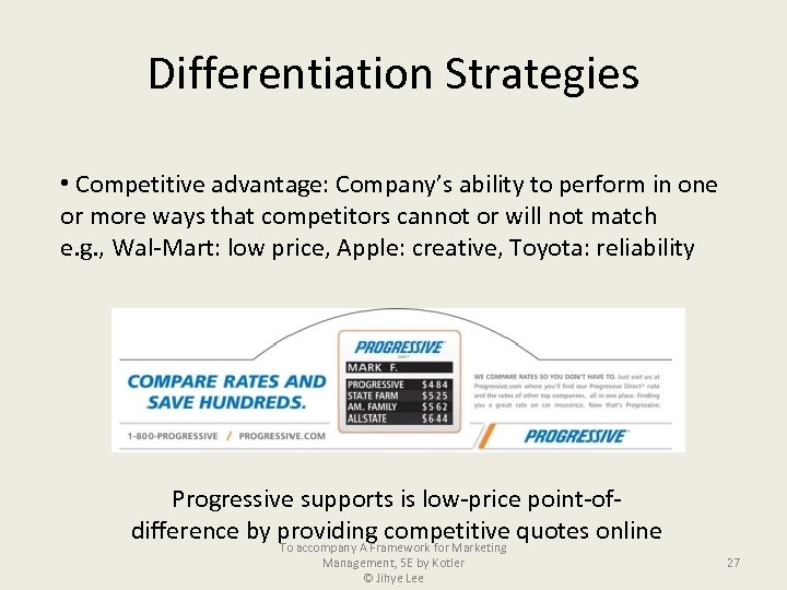 Differentiation Strategies • Competitive advantage: Company’s ability to perform in one or more ways