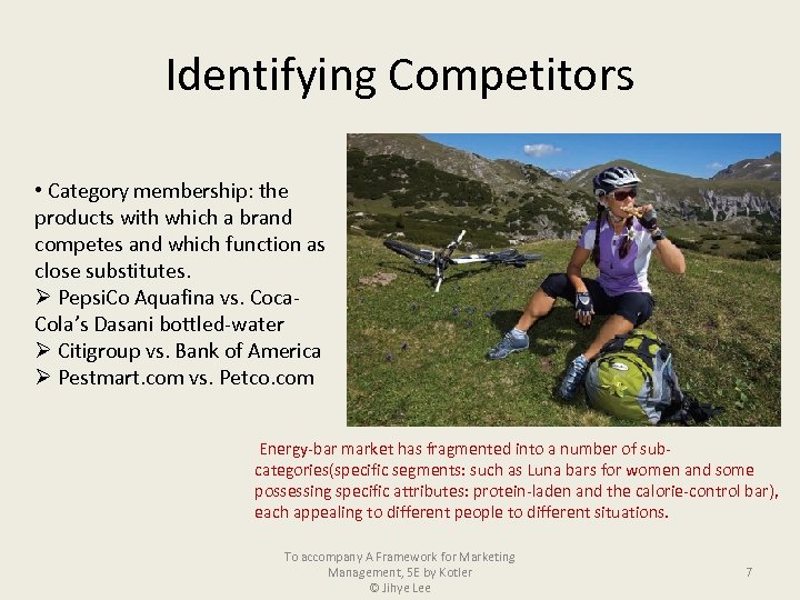 Identifying Competitors • Category membership: the products with which a brand competes and which