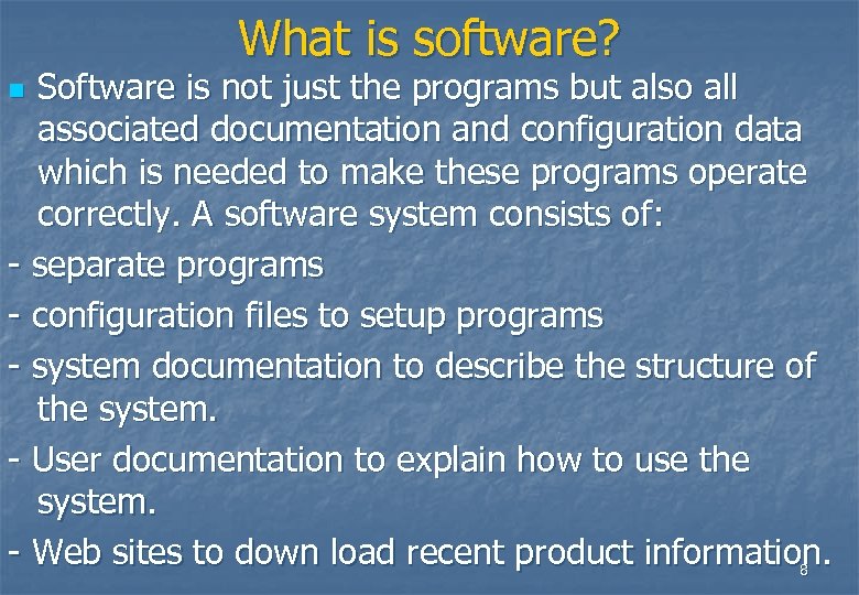 What is software? Software is not just the programs but also all associated documentation