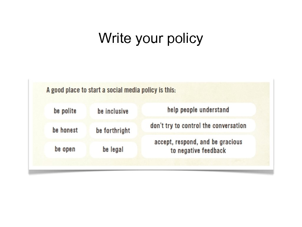 Write your policy 