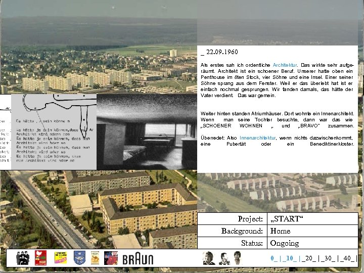_ 22. 09. 1960 Als erstes sah ich ordentliche Architektur. Das wirkte sehr aufgeräumt.