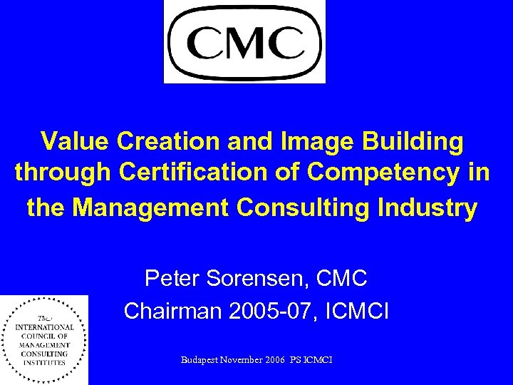  Value Creation and Image Building through Certification of Competency in the Management Consulting