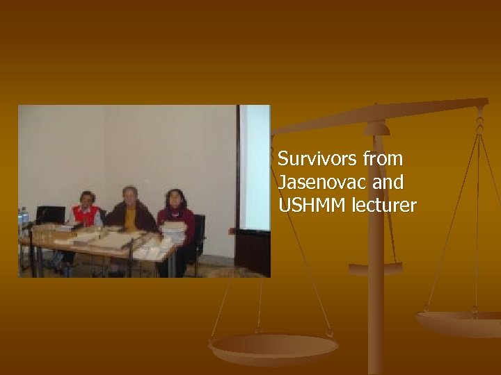 Survivors from Jasenovac and USHMM lecturer 