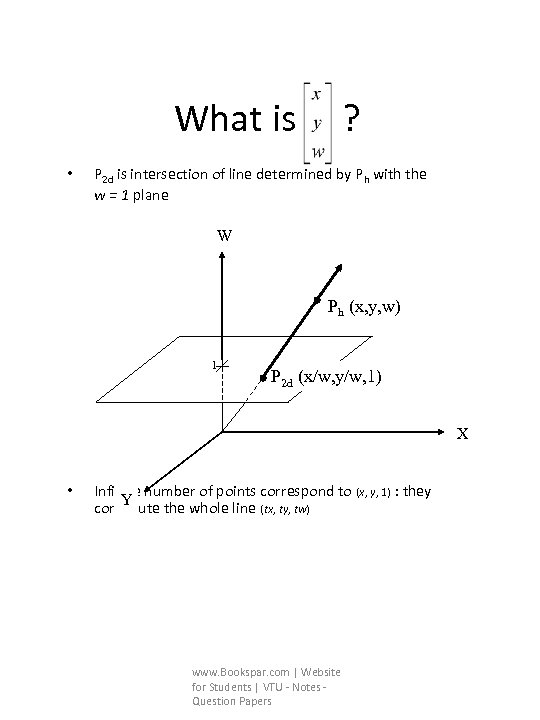 What is • ? P 2 d is intersection of line determined by Ph