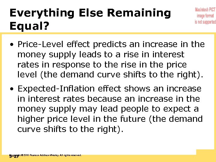 Everything Else Remaining Equal? • Price-Level effect predicts an increase in the money supply