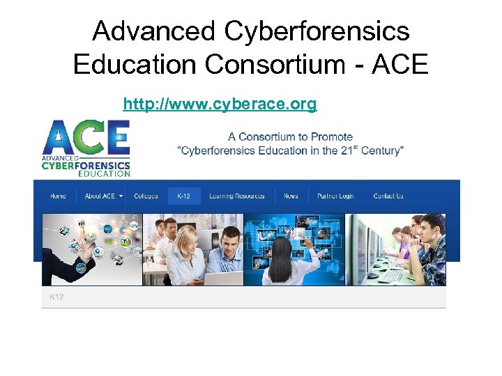 Advanced Cyberforensics Education Consortium - ACE http: //www. cyberace. org 