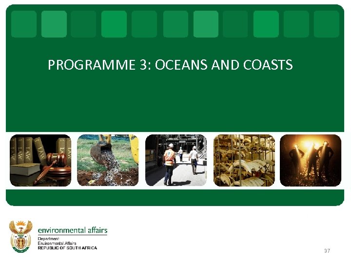 PROGRAMME 3: OCEANS AND COASTS 37 