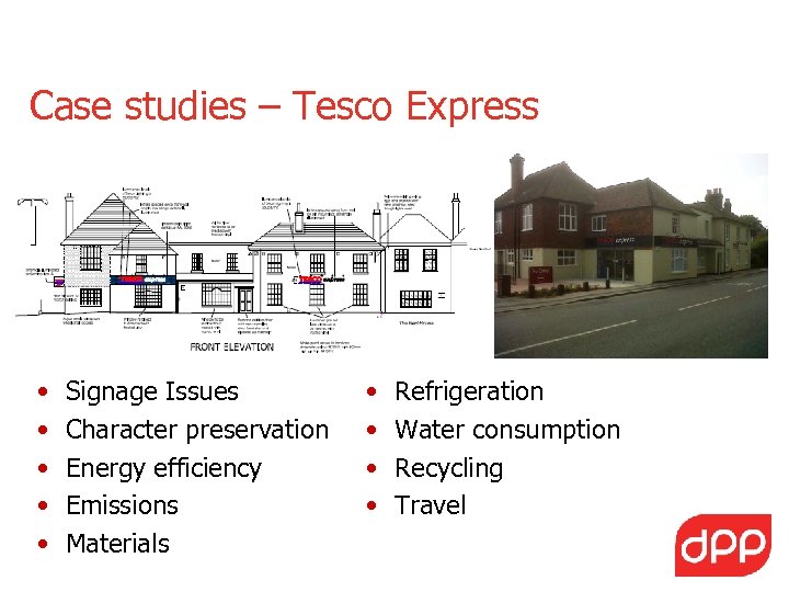 Case studies – Tesco Express • • • Signage Issues Character preservation Energy efficiency