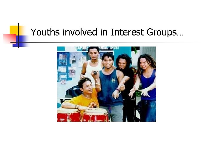 Youths involved in Interest Groups… 