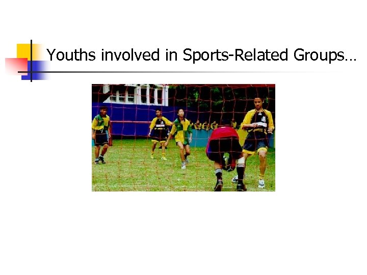 Youths involved in Sports-Related Groups… 