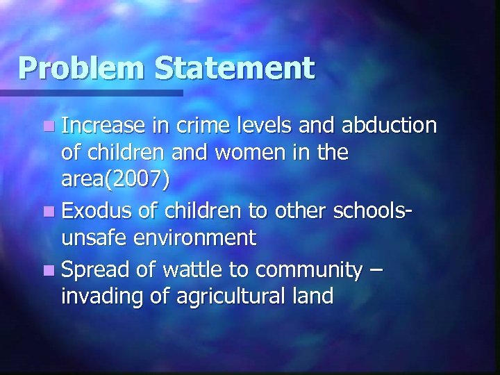 Problem Statement n Increase in crime levels and abduction of children and women in