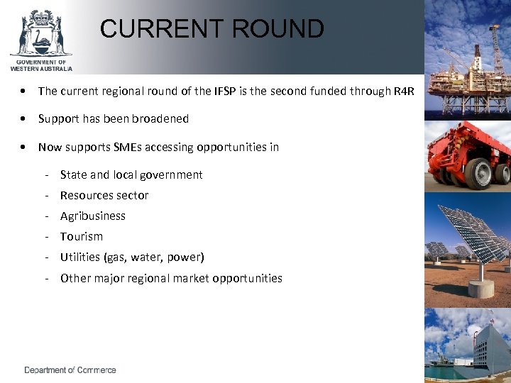 CURRENT ROUND • The current regional round of the IFSP is the second funded