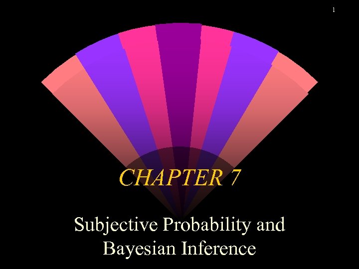 1 CHAPTER 7 Subjective Probability and Bayesian Inference 