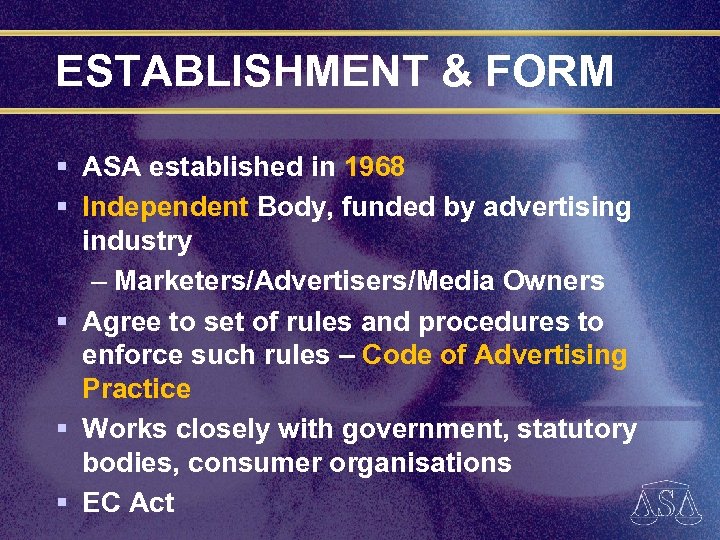 code of advertising practice and advertising standards authority