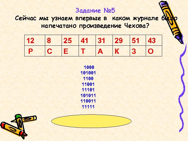 Задание № 5 Сейчас мы узнаем впервые в каком журнале было напечатано произведение Чехова?