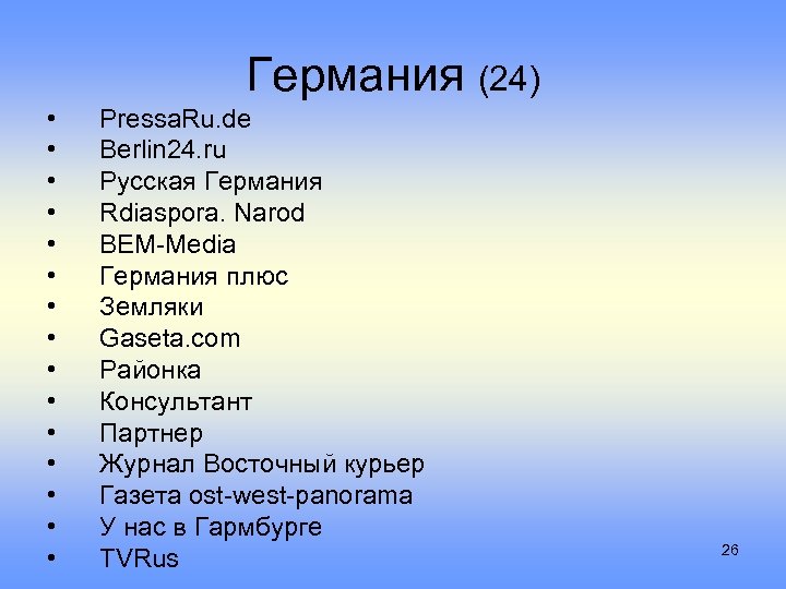 Германия (24) • • • • Pressa. Ru. de Berlin 24. ru Русская Германия