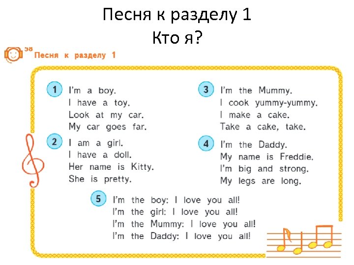 Песня к разделу 1 Кто я? 45 