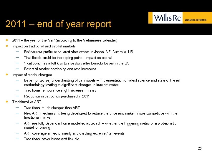 2011 – end of year report · · · 2011 – the year of