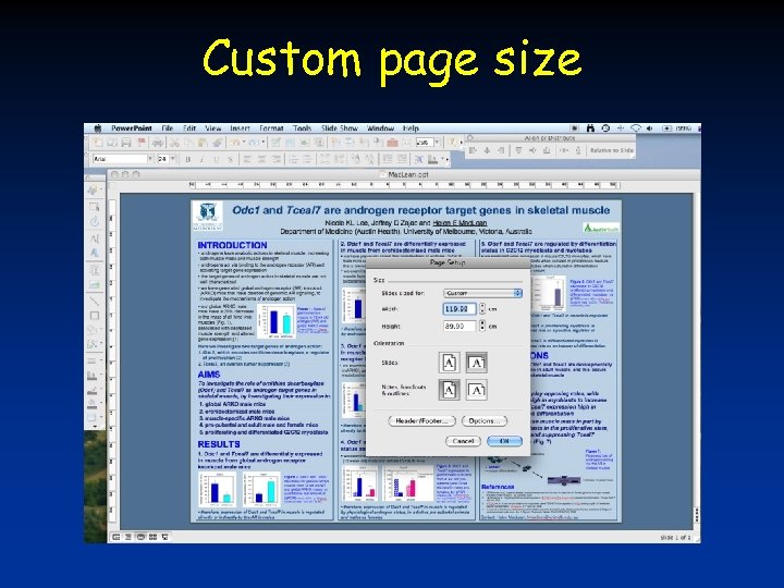 Custom page size 