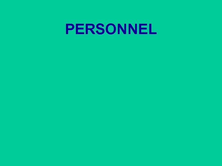 PERSONNEL 
